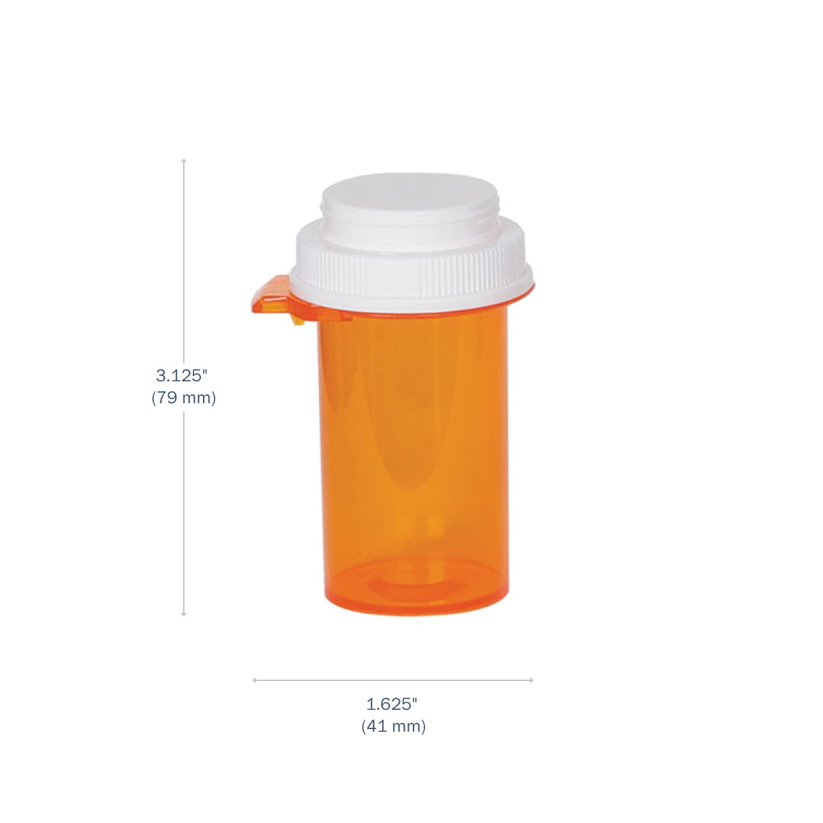 Ezy Dose Pill Box and Medicine, Vitamin Container & Vial | 10 Dram Storage | Child-Resistant Cap | Case of 250