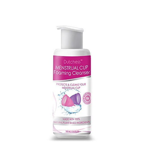 DUTCHESS Menstrual Cup Foaming Cleanser (3.4 oz) - Suitable for Silicone Menstrual Cups - PH Balanced Plant Based Ingredients