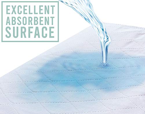 XL Washable Reusable Underpads 36x54 Waterproof Absorbent Incontinence Bed Pad [3 Pack] Large Underpad with Heavy 4-Layer Protec