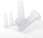 Jizlan 4Pcs Mini Massage Cupping Set Silicone Facial Cups Face Massager Helper Skin Care Neck Back Eyes Massaging Cup Safe to Us