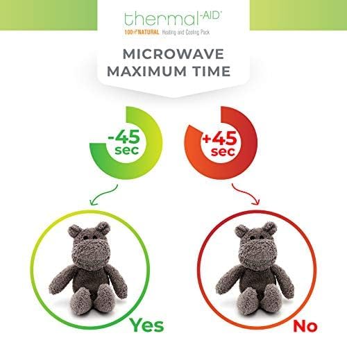 Thermal-Aid Zoo Animals - Happy The Hippo - Heatable Therapeutic Stuffed Animals for Kids - Hot & Cold Therapy - Ice Pack & Heat
