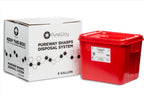MailBack 8 Gallon PureWay Sharps Container Disposal System - [PrePaid Return Label Included] for Home, Travel, Professional, and