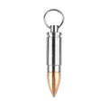 NHDT SW801 Keychain Pill Holder, Portable Brass and Titanium Waterproof Pill Box Container for Purse or Pocket or Necklace, Mini