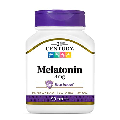 21st Century Melatonin 3 mg Tablets, 90 Count