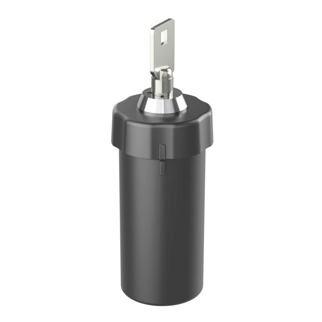 EZY DOSE Pill Box and Medicine, Vitamin Container, Safe for Money & Travel Items, Stainless Steel, 2 Keys with Lock, Large, Blac