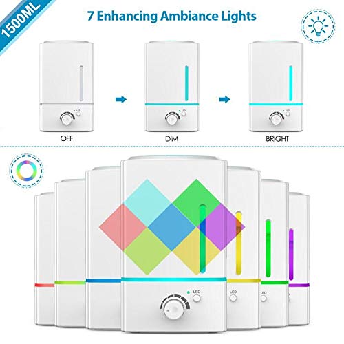 1500ml Aroma Essential Oil Diffuser Large - Exqline Diffuser for Large Room, Large Aromatherapy Diffuser/Humidifier, Unique Diff