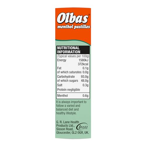 Olbas Menthol Pastilles 45G - Powerful pastilles with Essential Oils, Plus Menthol to Keep Breathing Easy