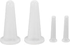 4Pcs Transparent Massage Cupping Set Silicone Mini Facial Cups Face Massager Helper Skin Care Neck Back Eyes Massaging Cup Safe 