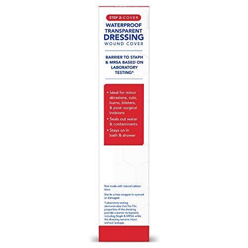All Health Clear Waterproof Transparent Dressing Wound Cover, 2.36 in X 2.75 in, 16 Count