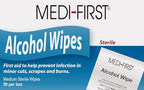Medi-First 22150 Alcohol Skin Prep Pads, 50 Per Box