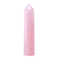 Apengshi Large Rose Quartz Natural Healing Crystal Tower 5.9-6.3 6 Faceted Single Point Love Energy Charger Crystal Wand Stone M