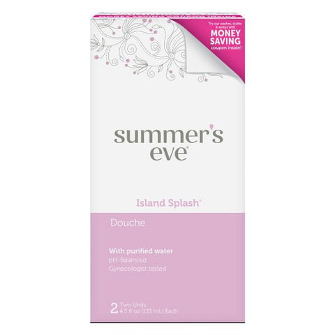 Summer s Eve Douche, Vaginal Douche for Women, Island Splash, 2 Units, 4.5 Oz Each, (Pack of 8)