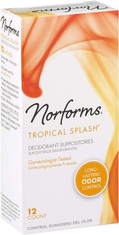 Norforms Suppositories Tropical Splash 12 Count (6 Pack)
