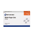 First Aid Only 90377 Nitrile Latex Free Finger Cots, First Aid Kit Refill Supplies for Business, Food Service, and Home, Large,