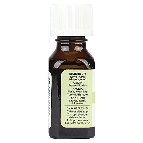 Aura Cacia Essential Oil, Balancing Clary Sage, 0.5 fluid ounce (Pack of 2)