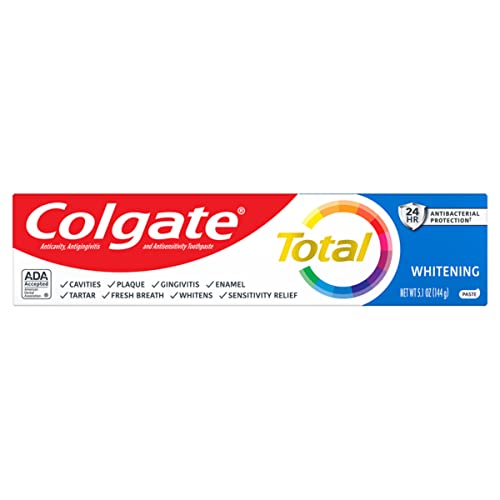 Colgate Total Whitening Toothpaste, Mint Toothpaste, 5.1 oz Tube