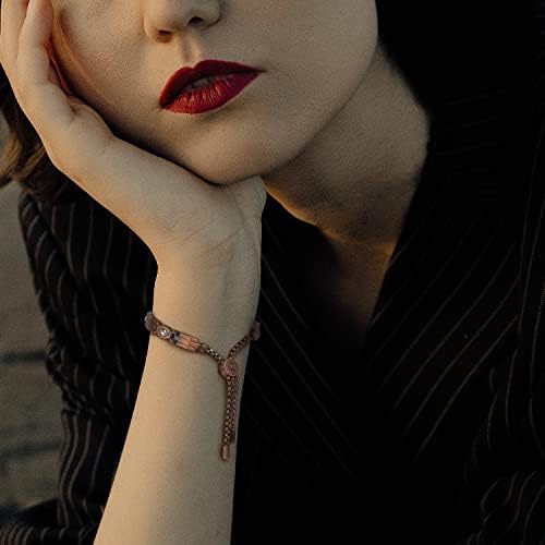 RainSo Women Pure Copper Magnetic Bracelets Adjustable Design with Display Box