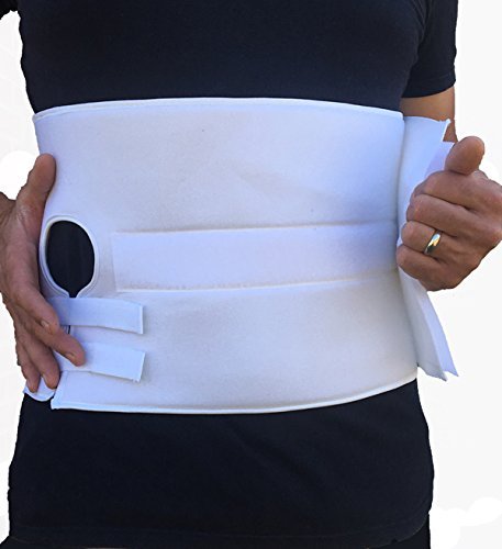 Alpha Medical Stoma Support Ostomy Hernia Belt for Colostomy Bag Abdominal Binder with Stoma Opening. L0625 (Large Length ; 8 Hi