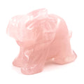 Ouubuuy Rose Quartz Crystal Elephant Pocket Guardian Figurine Elephant Statue 1.5 inch for Healing Reiki Spiritual Gift Cute Med