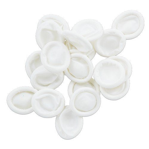 Schofic AntiStatic Esd Safe Chlorinated Disposable Latex Finger Cots [Reusable Rubber Fingertips] 4 Mil Thick  White (1000)