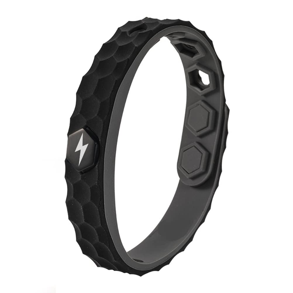 Faruxue Anti-Static Wristband Rhombus Cordless Silicone Bracelet Anti Static Balance Anion Not Easy Fall Off Adjustable Antistat
