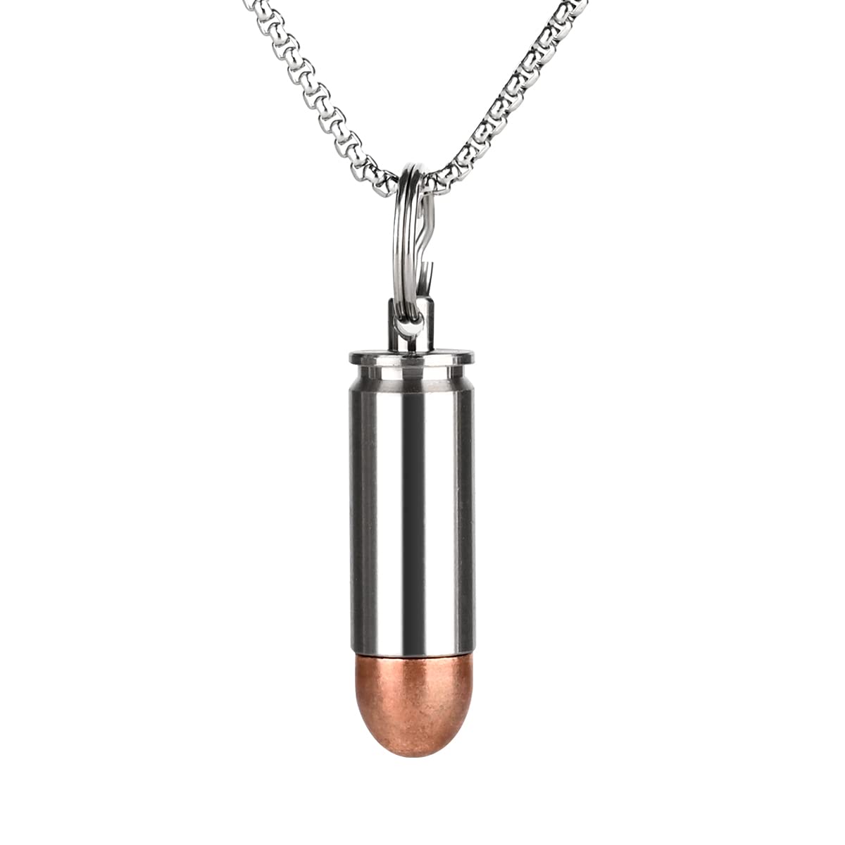 NHDT SW901 Titanium Pill holder keychain, Brass and Titanium Lightweight Waterproof Pill Container,Mini EDC Pill Case for Outdoo