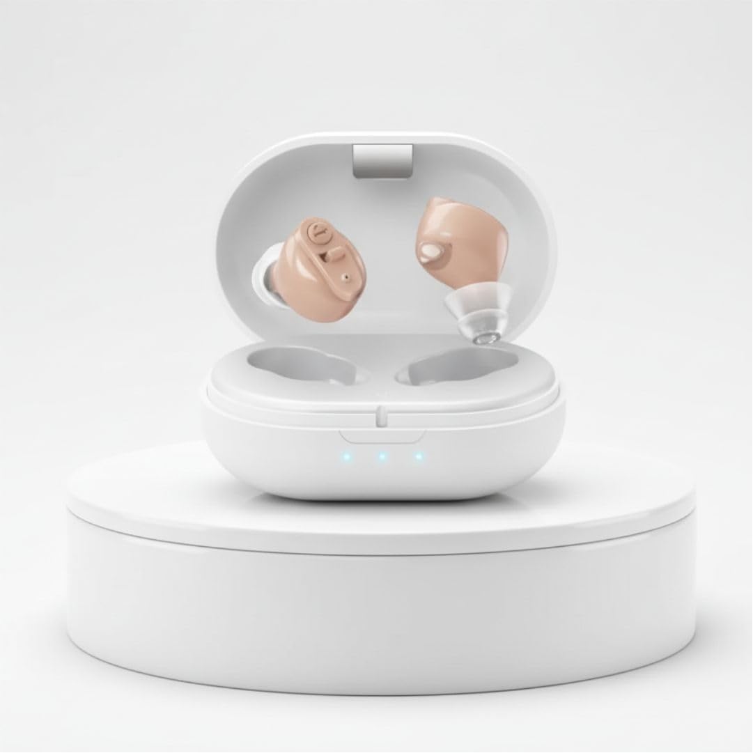 Aika Ag7901 Mini Rechargeable Cic Digital Hearing Aid Sound Amplifier Machine For Old Age With Auto Noise Cancellation, Clear S