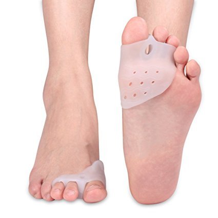 Bunion Relief Gel Toe Separators - Bunion Corrector and Hammer Toe Bunion Splint with Forefoot Cushion Pad - Toe Spacers and Toe