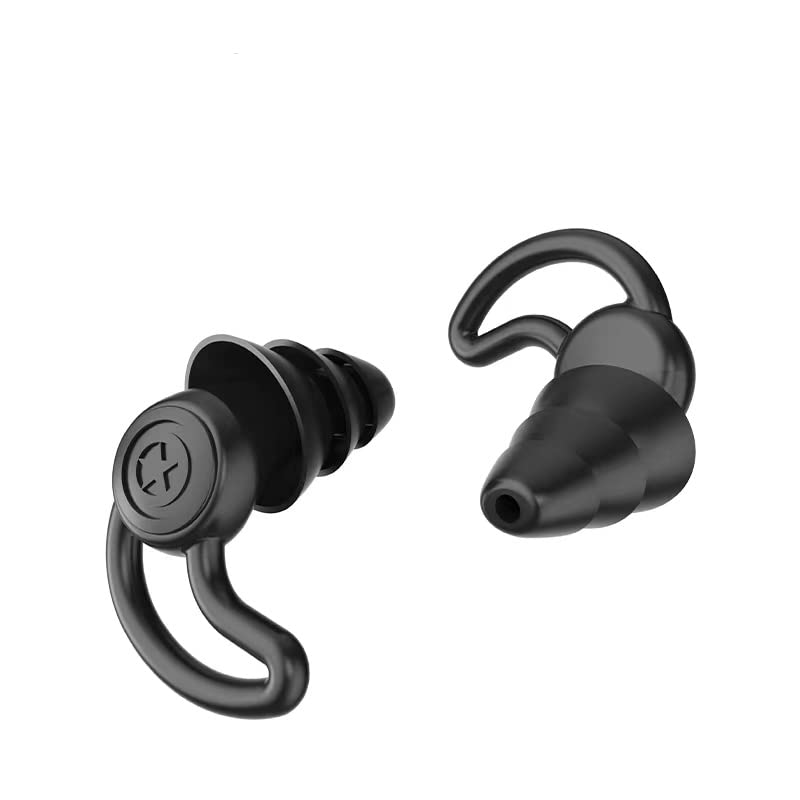 Ear Plugs for Noise Reduction, Ear Plugs for Sleeping Noise Cancelling, Washable Hearing Protection for Work, Travel, Concert, S