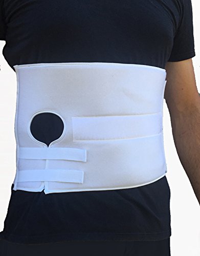 Alpha Medical Stoma Support Ostomy Hernia Belt for Colostomy Bag Abdominal Binder with Stoma Opening. L0625 (Large Length ; 8 Hi