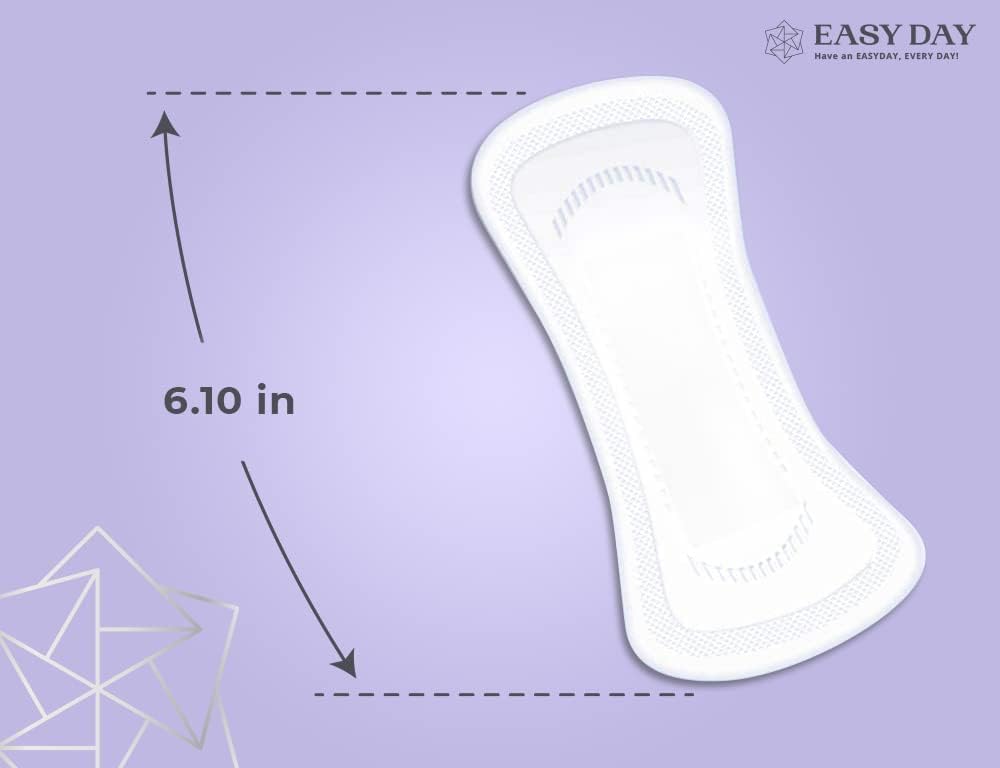 EASYDAY Regular Style Panty Liners for Women, Unscented, Odor Free, Specially Designed for Sensitive Skin, Breathable,100 Count