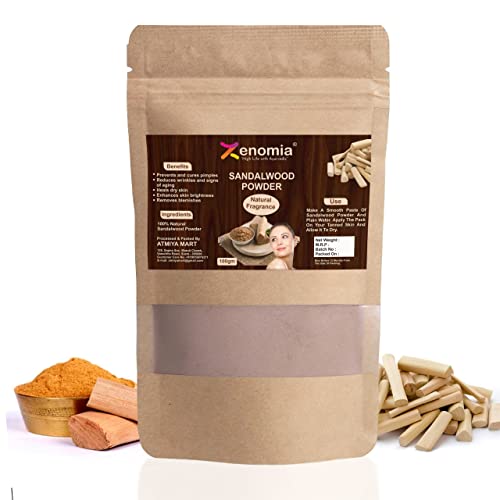 Zenomia Sandalwood Powder For Face Pack, Skin, Pooja, Tilak and Wedding, 100 G