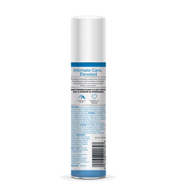 Summer's Eve Baby Powder Freshening Deodorant Spray, 2 Oz. (Pack of 5)