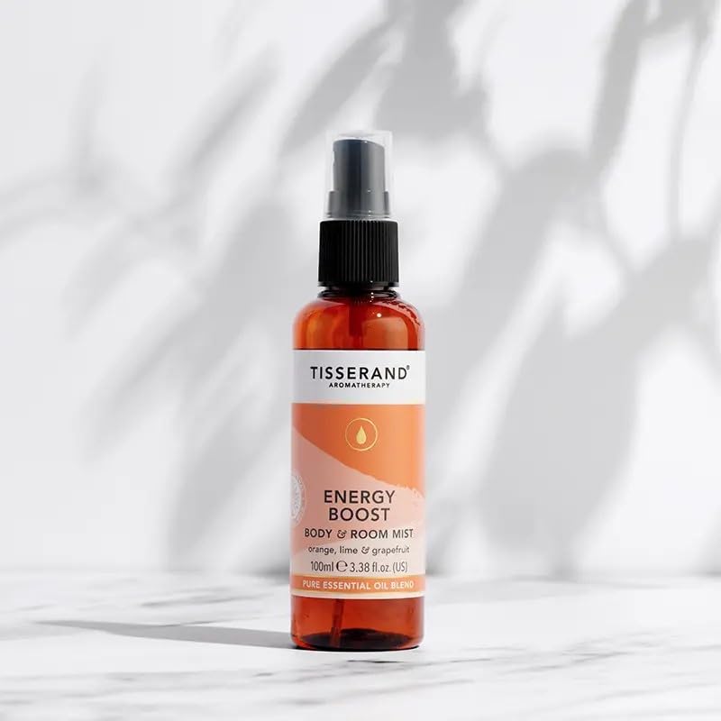 Tisserand Aromatherapy ,Energy Boost Moodfix Mist,Essential Oil Spray with Orange Lime and Grapefruit,100% Natural Pure Essentia