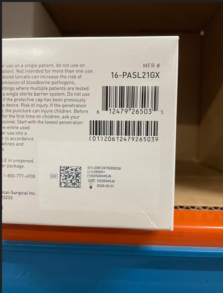 McKesson Lancets for Diabetes Testing [100 Count] Lancing Device for Blood and Glucose Test, 21G x 2.0 mm, Pressure-Activated, S