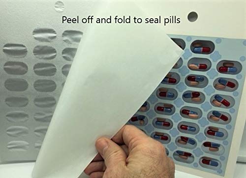 Healthaccessories 36 Cards and 36 Blisters for 31 Day Monthly Cold Seal Pill Blister Pack