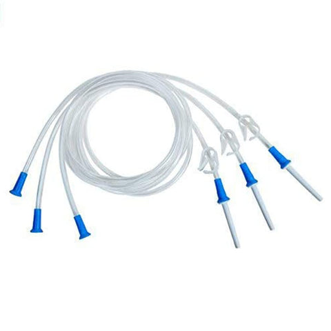 HealthAndYoga Replacement Enema Tubing - Super Economical, Hygienic, Medical Grade PVC - 1.5 Meter with Hose Clamp and Nozzle - 