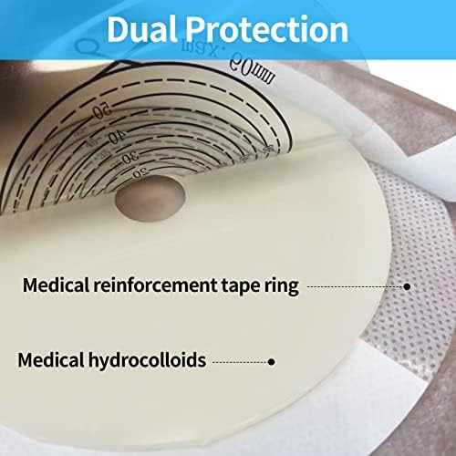 20 Pack Colostomy Bags, One Piece Ostomy Bag Ostomy Supplies, 15mm-60mm Cut-to-Fit Drainable Pouches with Clamp Closure for Ileo
