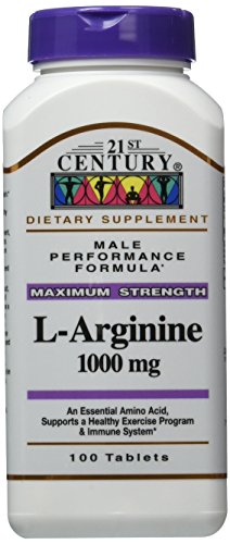 21st Century L-Arginine 1000 Mg Tablets, 100-Count (Pack of 3)