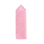 Runyangshi Natural Crystal Rose Quartz Healing Crystal Wands 2-2.4, 6 Faceted Prism Natural Crystal Wands Towers Reiki Chakra St
