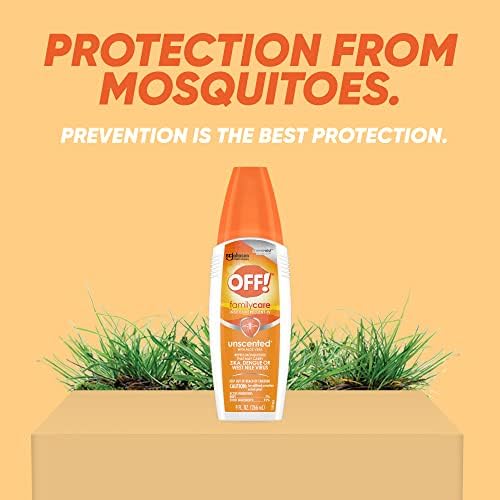OFF! Family Care Insect & Mosquito Repellent Spritz, Bug Spray Containing 7% DEET, Unscented Repellent with Aloe Vera Protects A