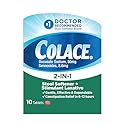 Colace 2-IN-1 Stool Softener & Stimulant Laxative Tablets, 10 Count, Gentle Constipation Relief In 6-12 Hours