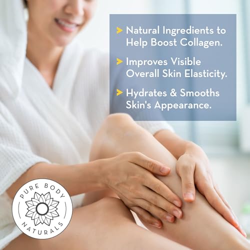 Pure Body Naturals Anti Cellulite Massage Oil, 8 fl oz | 100% Natural Cellulite Remover for Legs and Thighs | Chemical Free Firm