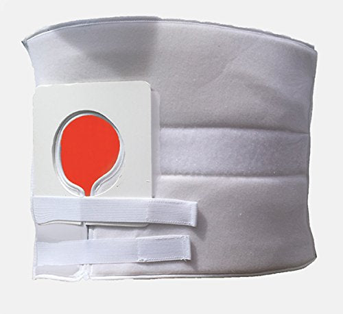 Alpha Medical Stoma Support Ostomy Hernia Belt for Colostomy Bag Abdominal Binder with Stoma Opening. L0625 (Large Length ; 8 Hi