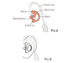 2 Right Medium Flesh Flexible SEMI Custom Ear Mold Insert Rubber Gel EARPIECE Police Patrol Duty Gear