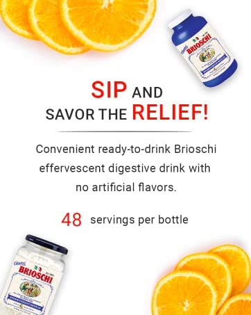 Brioschi Italian Lemon Flavored Refreshing Effervescent | Digestive Aid, Heartburn, Upset Stomach, Acid Indigestion | Gluten Fre