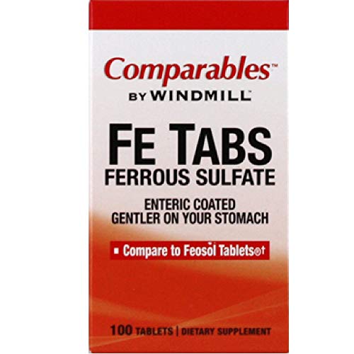 Comparables By Windmill Fe Tabs Ferrous Sulfate Tablets 100 Tablets (Pack of 6)