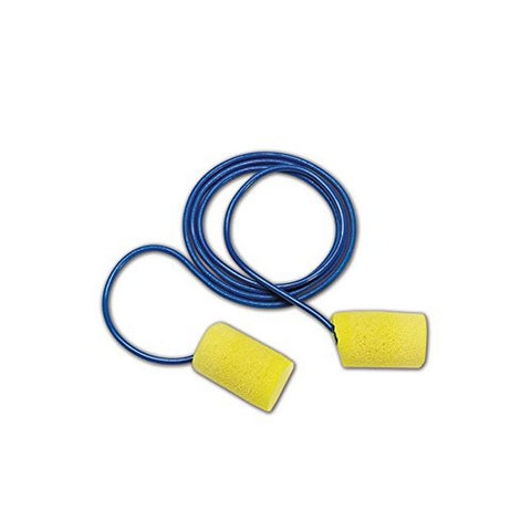 3M 10080529110012 3M Ear 311-1101 Classic Regular Corded Disposable Foam Earplugs, Blue, One Size Fits All (Pack of 200)