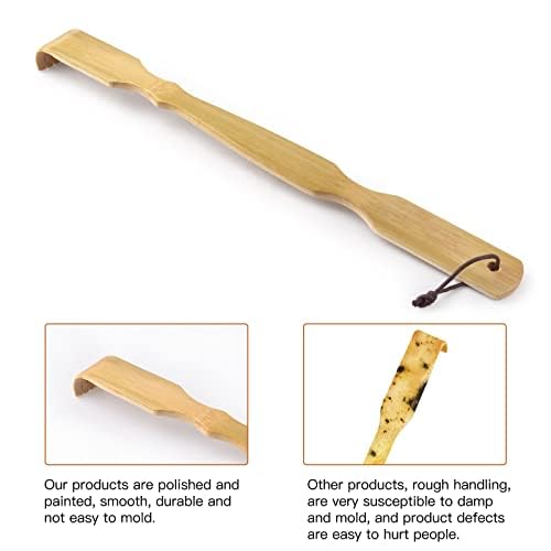 Omszte 2 Pack Bamboo Back Scratcher,100% Natural Bamboo Back Scratchers for Itching Relief,Strong & Sturdy 17 inches