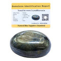 Certified Blue Sapphire Crystal Healing Tumbled Stone, Natural Polished Crystals For Diy Crafts, Manifestation, Meditation, Pooj
